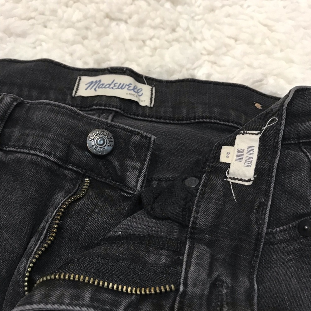 Madewell High Riser Skinny Black Jeans - Picture 5 of 8